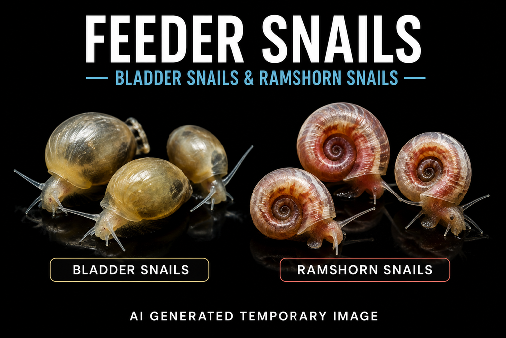Feeder Snails (Bladder & Ramshorn Snails Mix) - Qty 100
