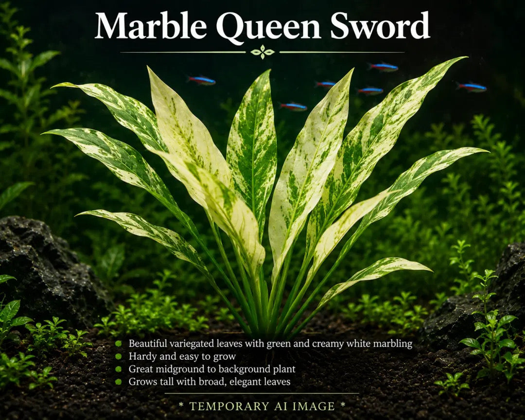 Marble Queen Sword (Echinodorus cordifolius)